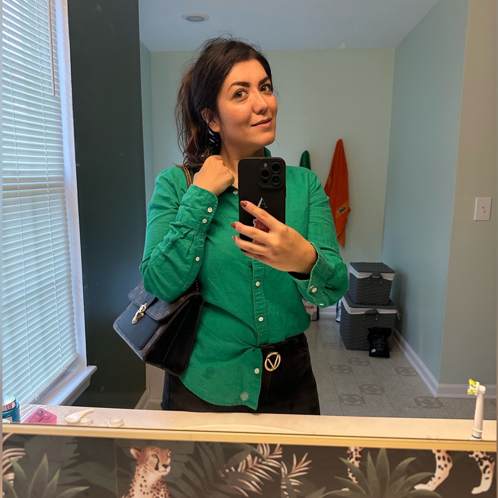 J. Crew Emerald Green Button-Up Shirt